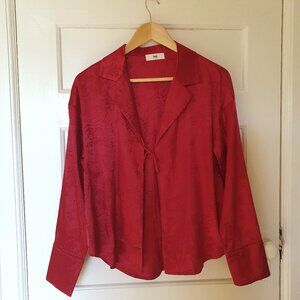 Red Satin Blouse - TWIK